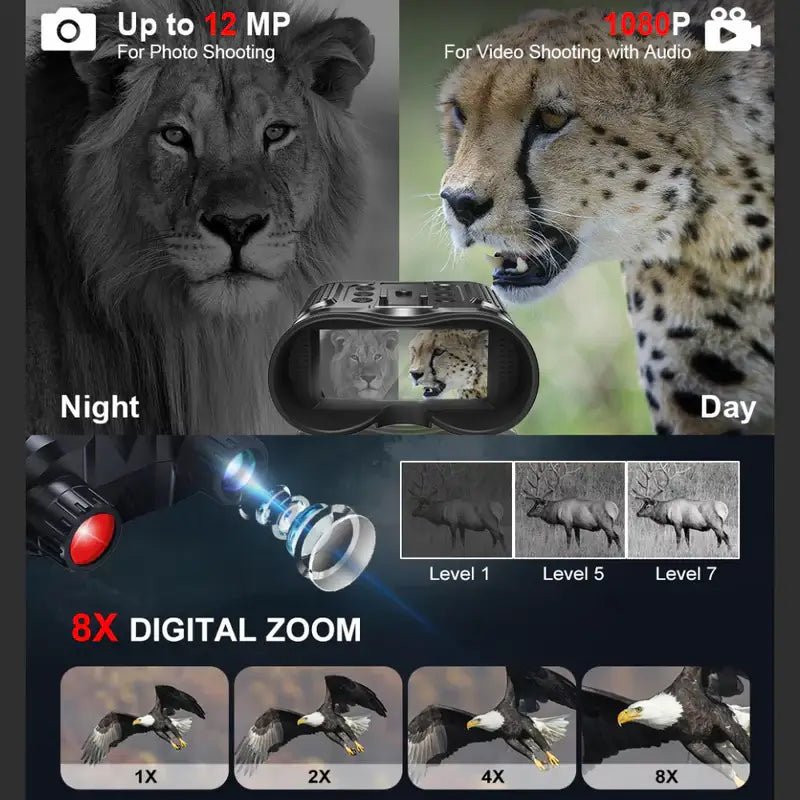 3D Night Vision Binoculars with High Precision Optics