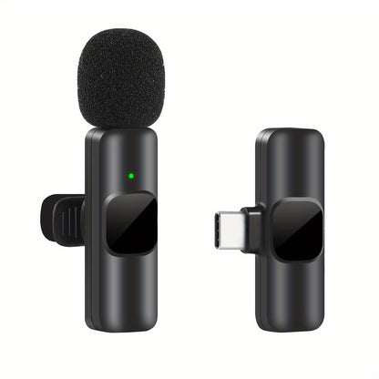 Wireless Lavalier Microphone for Clear Audio Recording with iPhone