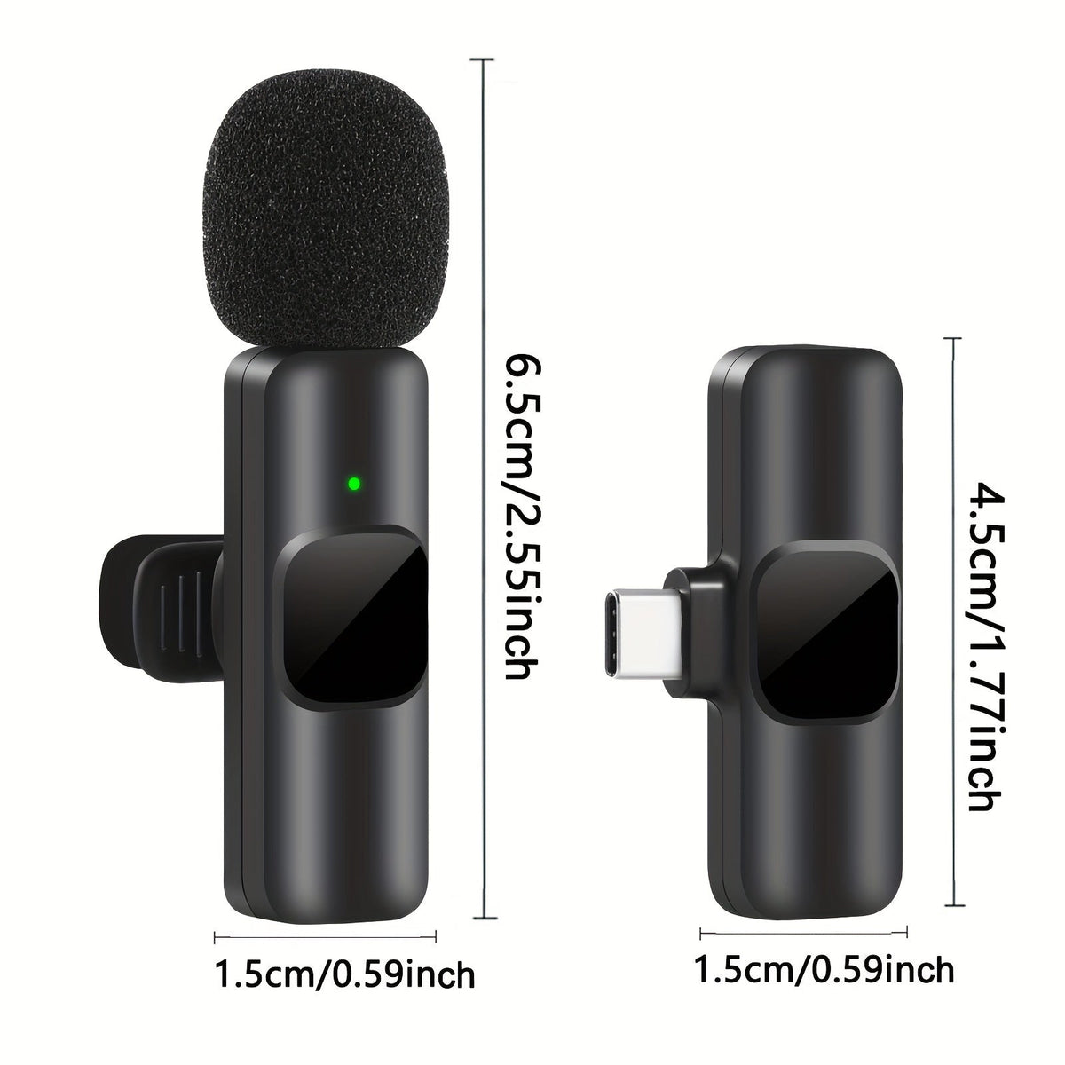 Wireless Lavalier Microphone for Clear Audio Recording with iPhone