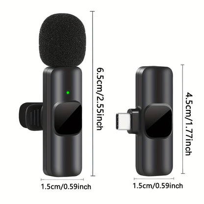 Wireless Lavalier Microphone for Clear Audio Recording with iPhone