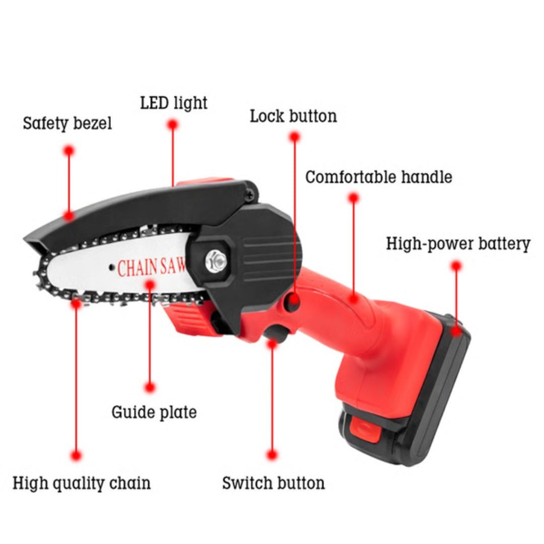 Compact Cordless Electric Saw – Rechargeable and Lightweight Design