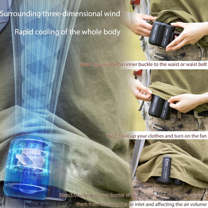 Compact Clip-On Fan – Foldable and Lightweight Design