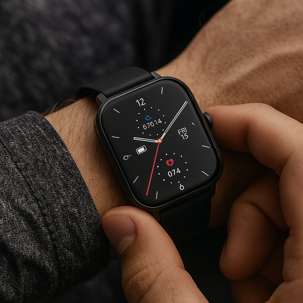 Health Monitoring Wristwatch with Bluetooth Calling Function