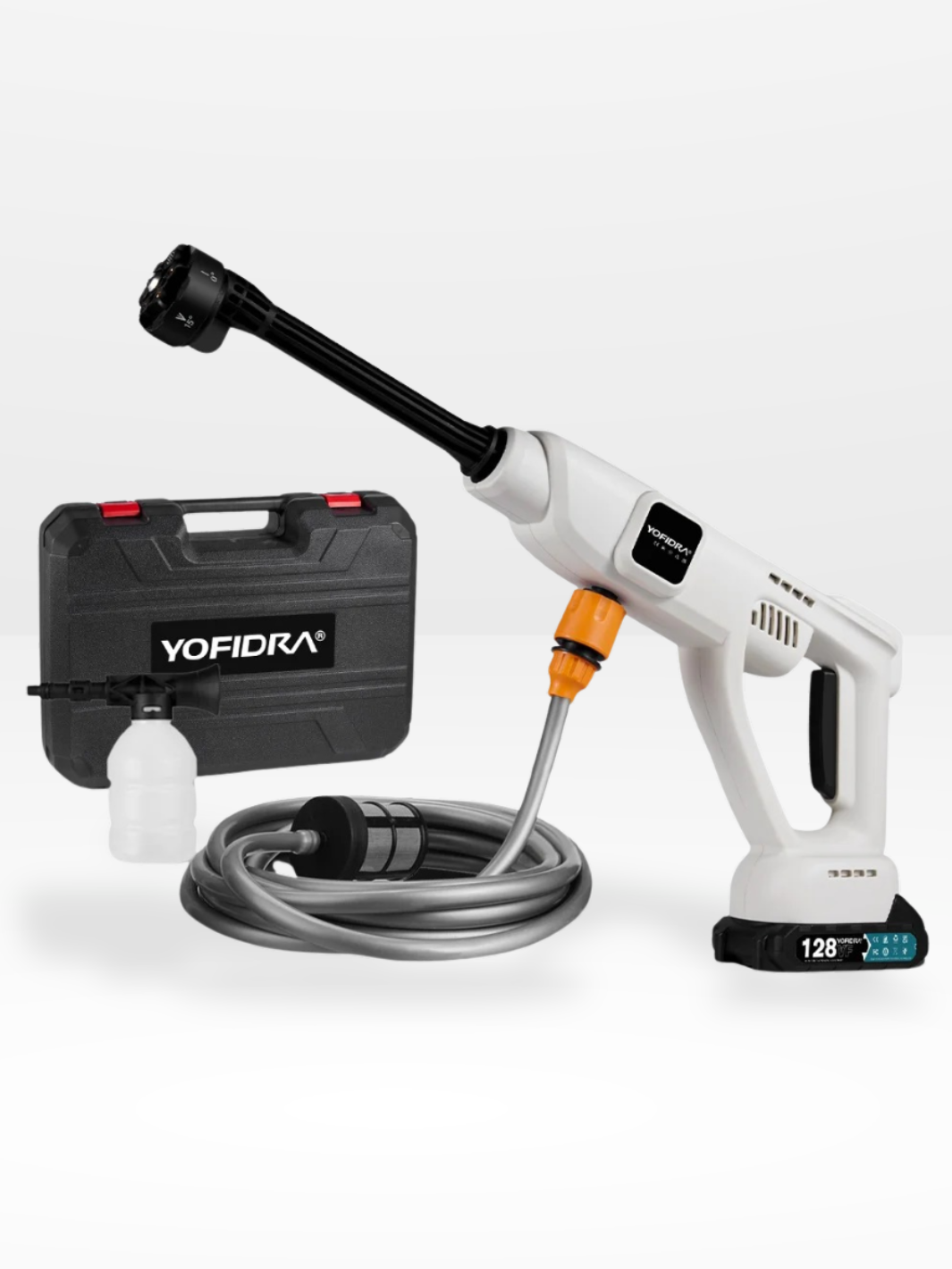 Cordless High-Pressure Washer 220 Bars with Multiple Accessories