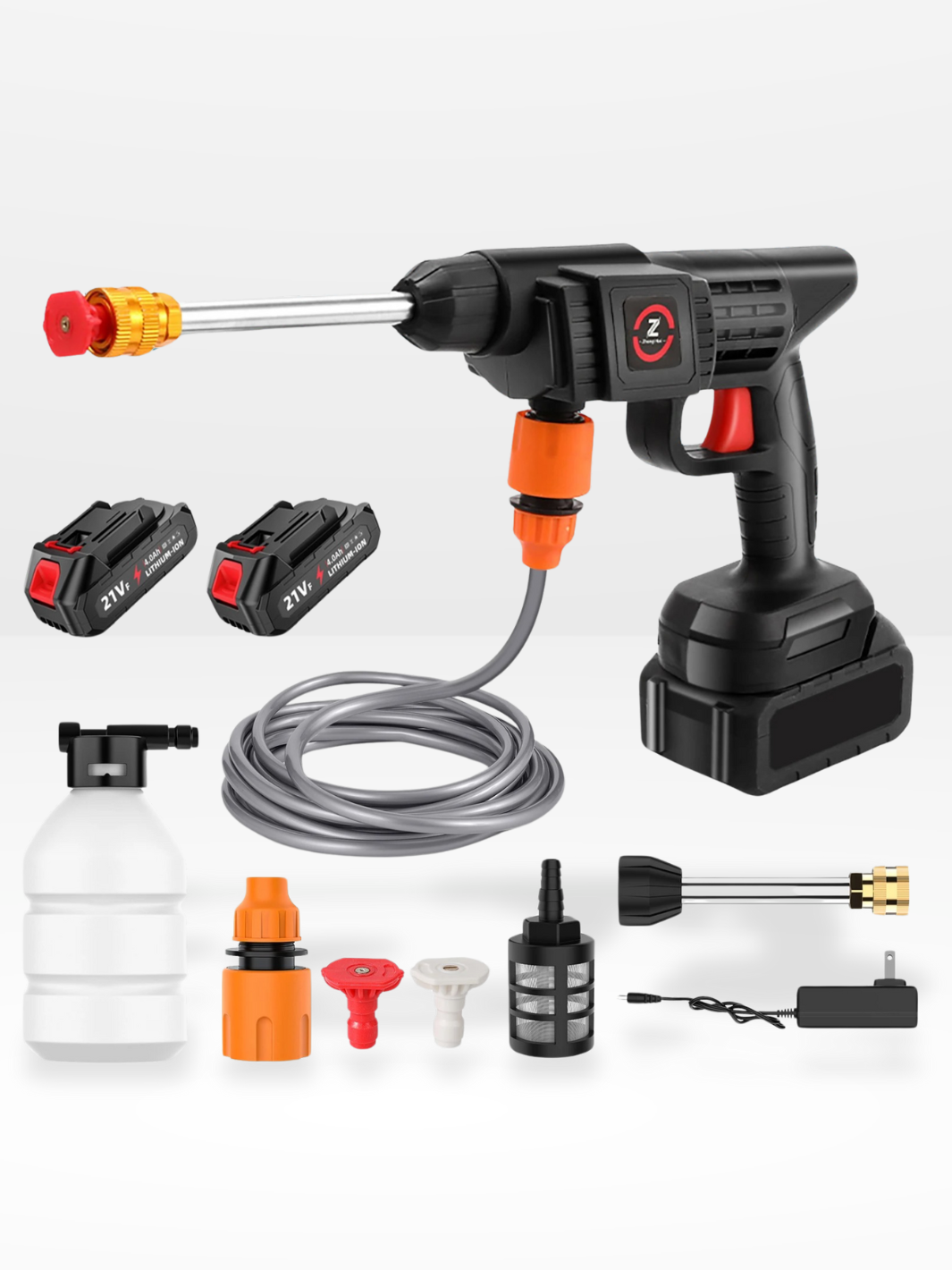 Cordless High-Pressure Washer 50 Bars – Rechargeable 24V for Car, Patio, Furniture