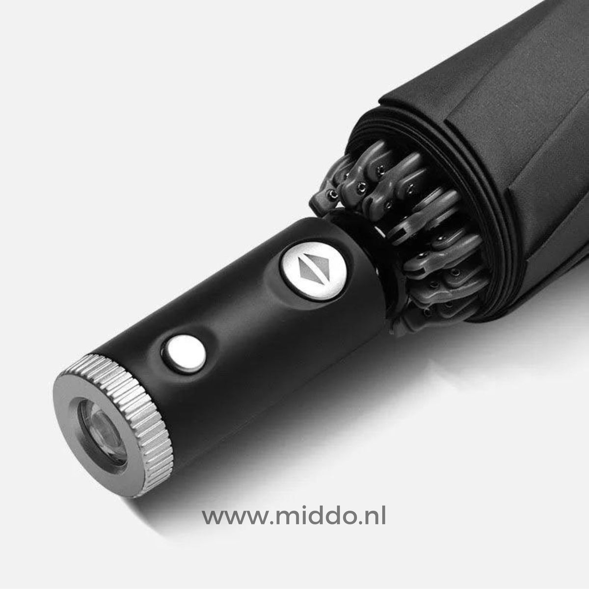 Automatic Windproof Umbrella Featuring Reflective Trim