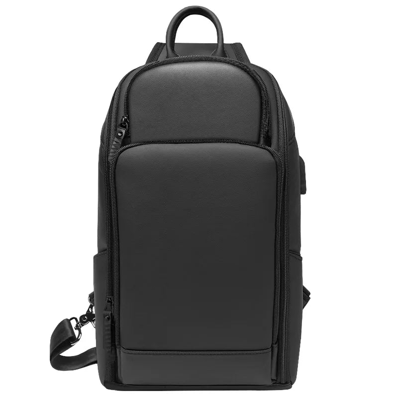 Waterproof Shoulder Bag with Anti-theft Features and Hidden USB Port