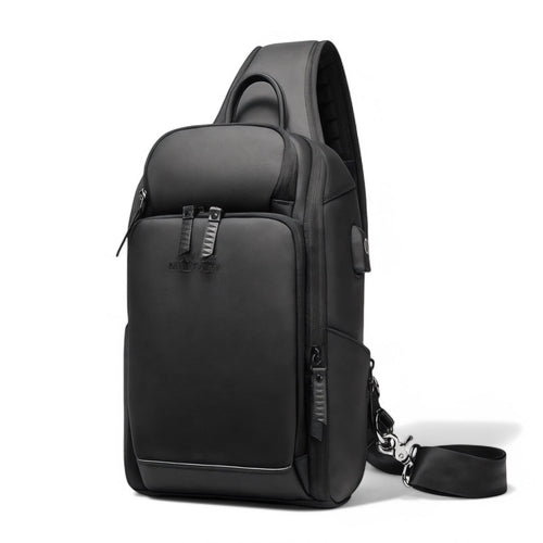 Waterproof Shoulder Bag with Anti-theft Features and Hidden USB Port