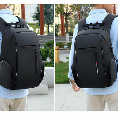 Waterproof Backpack Featuring USB Charger and Laptop Compartment