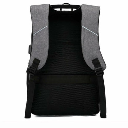 Waterproof Backpack Featuring USB Charger and Laptop Compartment
