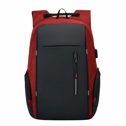 Waterproof Backpack Featuring USB Charger and Laptop Compartment