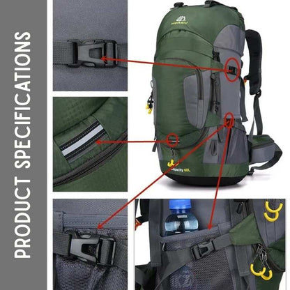 60L Waterproof Tactical Rucksack for Outdoor Activities