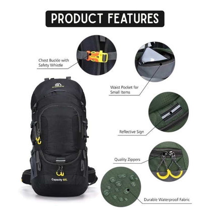 60L Waterproof Tactical Rucksack for Outdoor Activities