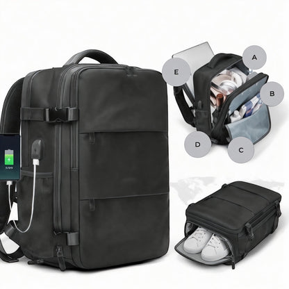 Waterproof Unisex Backpack with 25L Large Capacity