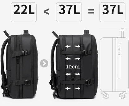 Expandable Waterproof Cabin Backpack for Travel - 17 Inch