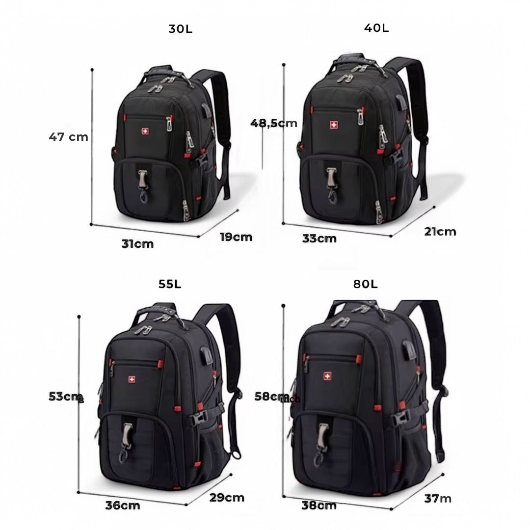 Waterproof 35L Travel Backpack for Laptops - Unisex Design