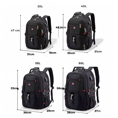 Waterproof 35L Travel Backpack for Laptops - Unisex Design