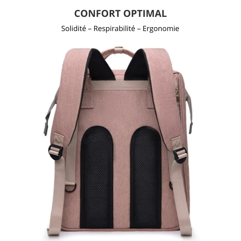 3-in-1 Baby Diaper Bag with Built-in Crib