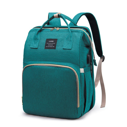3-in-1 Baby Diaper Bag with Built-in Crib