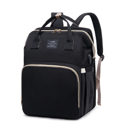 3-in-1 Baby Diaper Bag with Built-in Crib