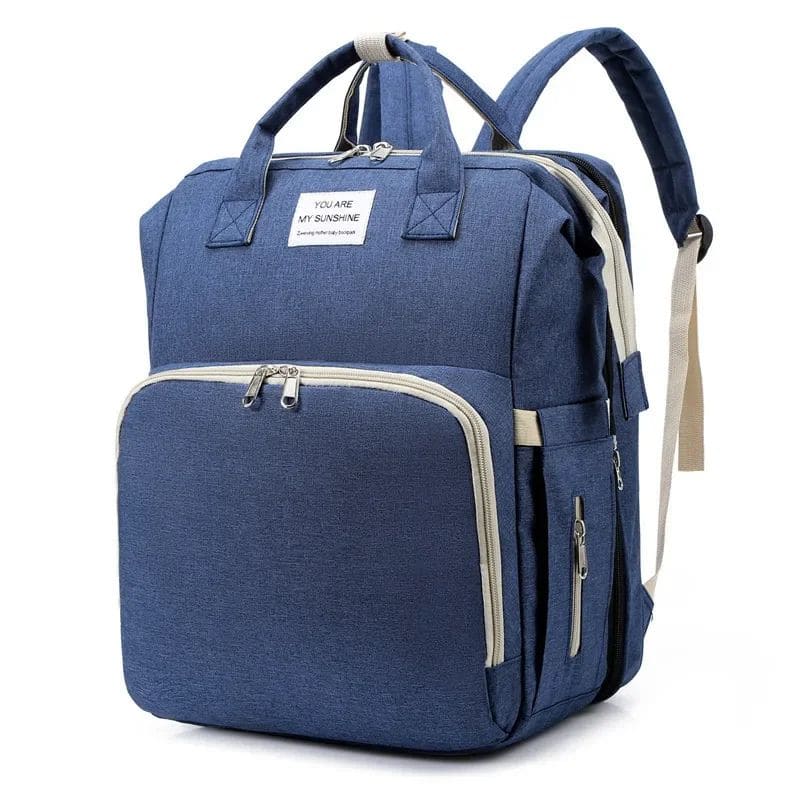 3-in-1 Diaper Backpack with Baby Crib and Spacious Storage