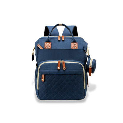 3-in-1 Diaper Backpack with Portable Baby Crib