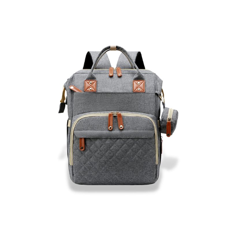 3-in-1 Diaper Backpack with Portable Baby Crib