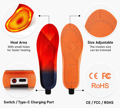 Wireless Rechargeable Heated Foot Insoles