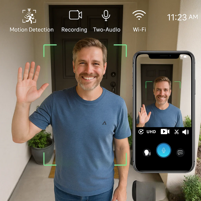 HD Wireless Video Doorbell for Home Surveillance