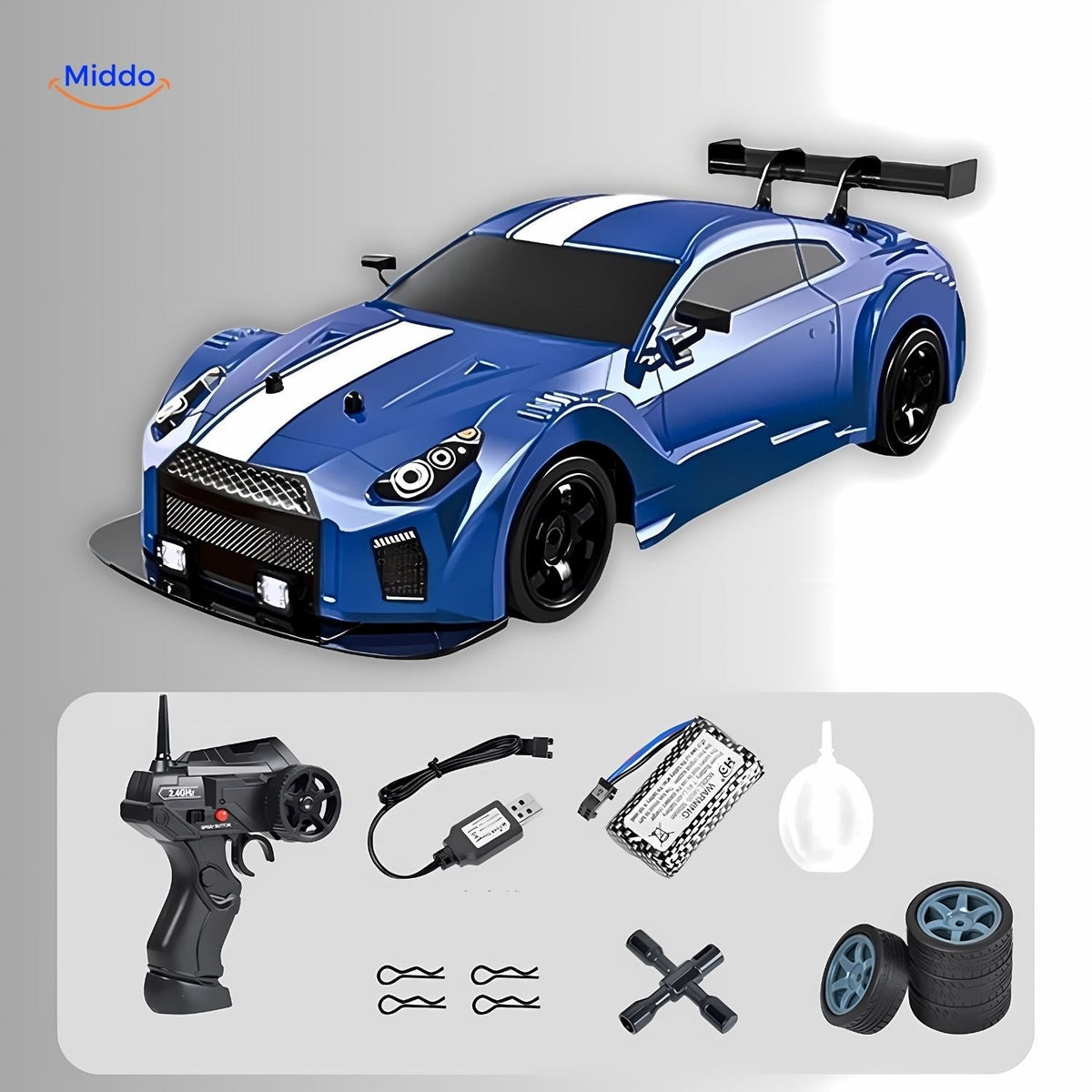 Remote Control Car with Fast 4-Wheel Drive and Quick Charging