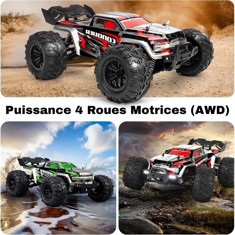 4x4 Remote Control Off-Road Car - Rechargeable, 50 km/h Speed