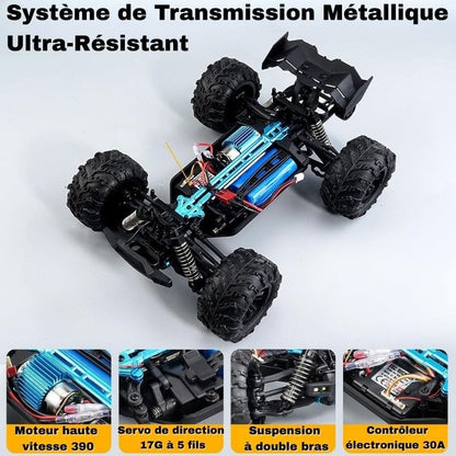 4x4 Remote Control Off-Road Car - Rechargeable, 50 km/h Speed
