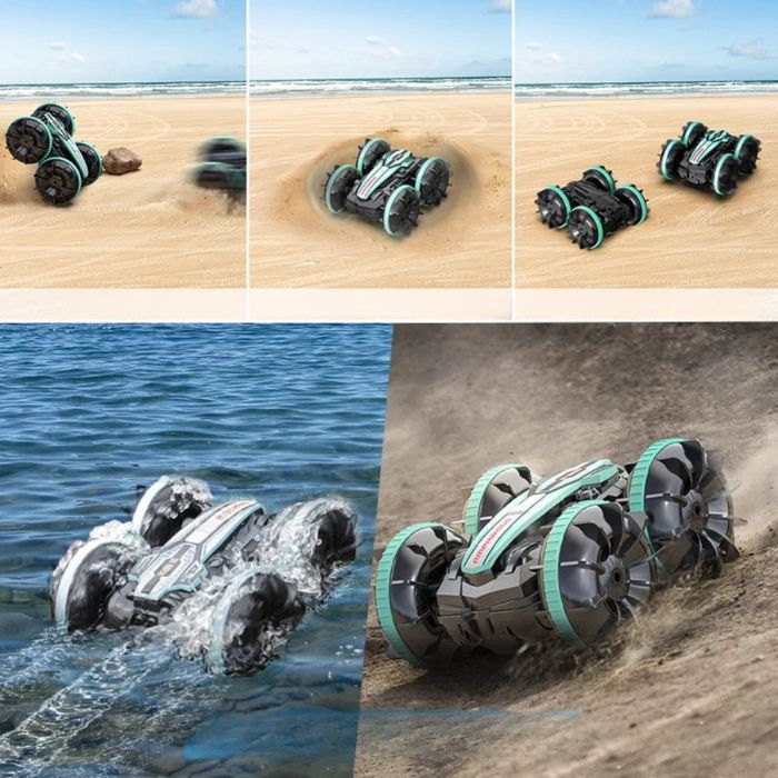 Remote-Controlled All-Terrain Vehicle with Amphibious Design, 15 km/h Speed