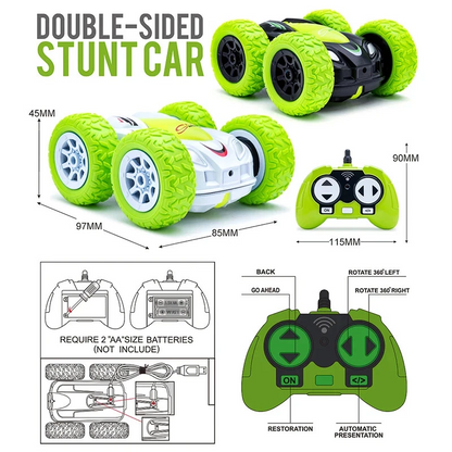 Remote-Controlled All-Terrain Vehicle with 360° Spin and LED Lights