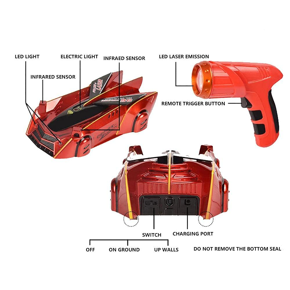 Gravity-Defying Remote-Control Car Toy for Stunts