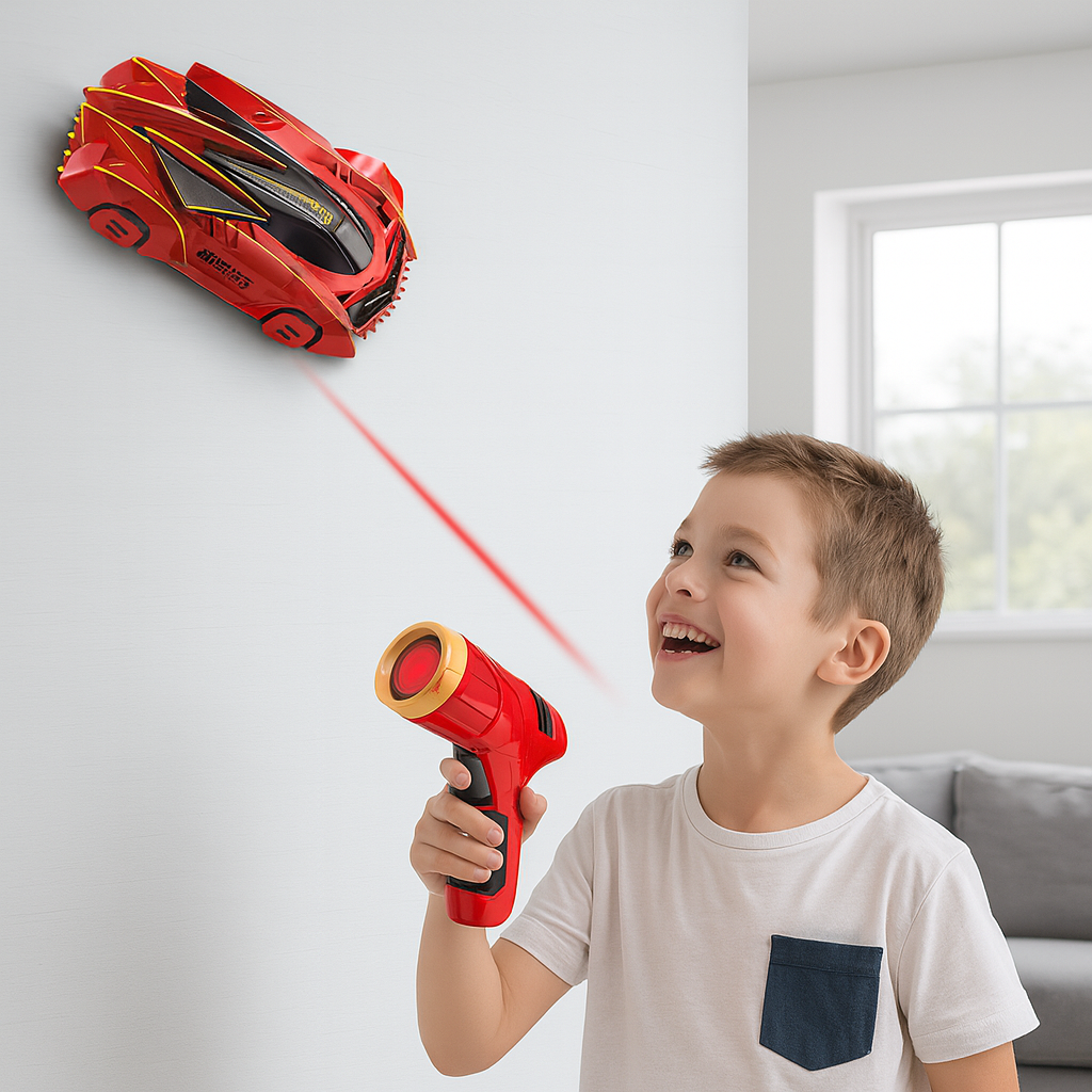 Gravity-Defying Remote-Control Car Toy for Stunts