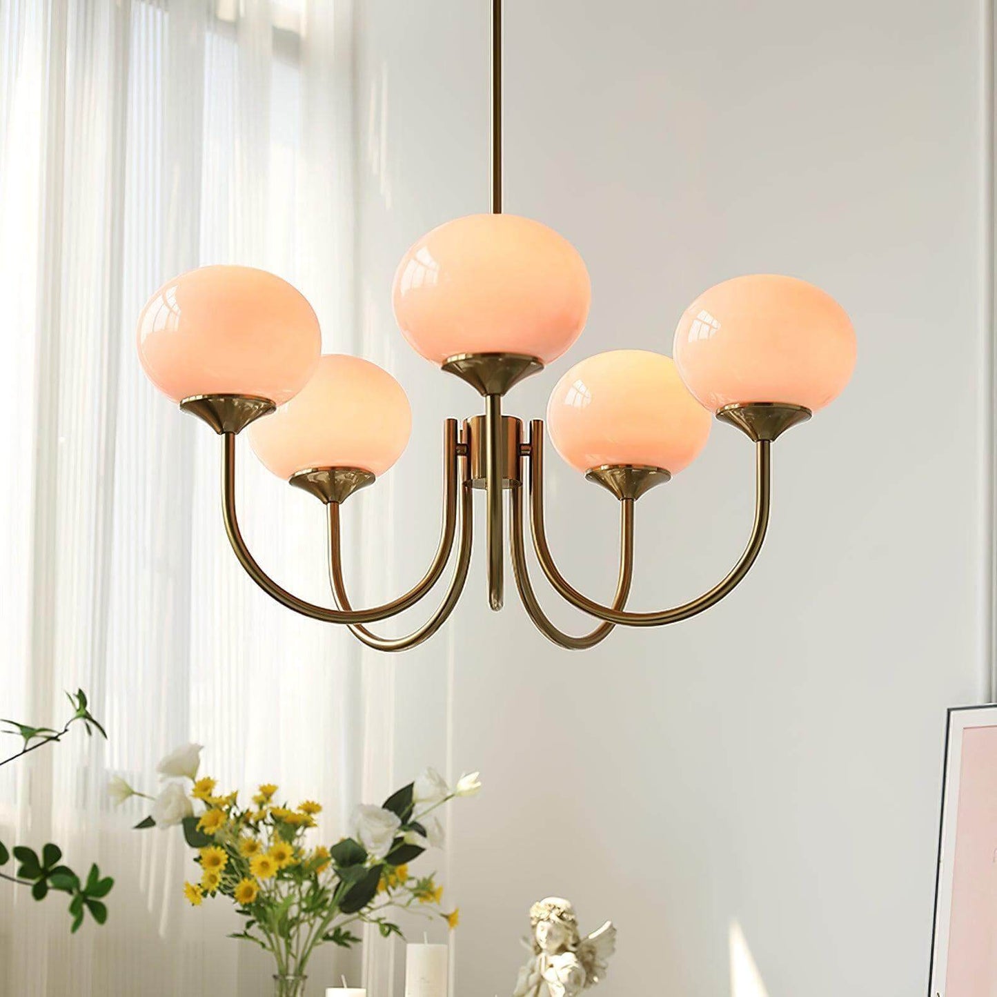 Contemporary Glass Globe Hanging Light Fixture