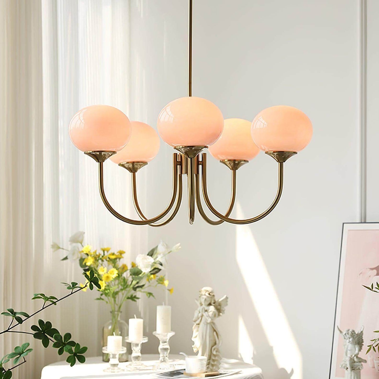 Contemporary Glass Globe Hanging Light Fixture
