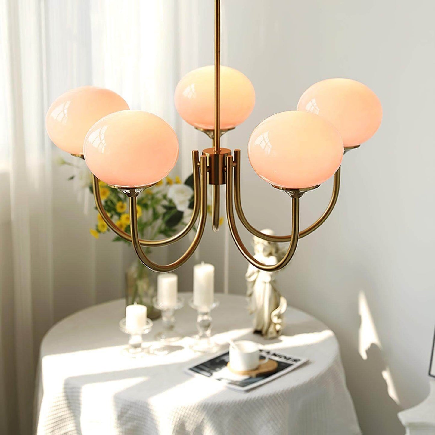 Contemporary Glass Globe Hanging Light Fixture