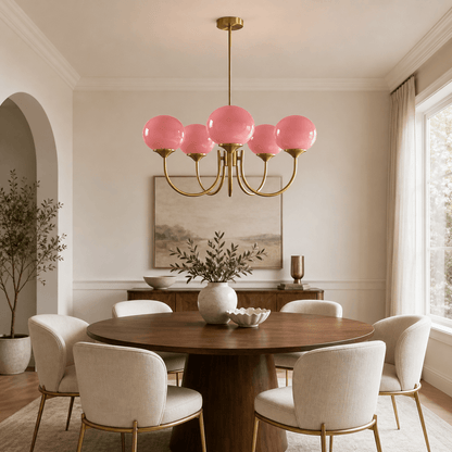 Contemporary Glass Globe Hanging Light Fixture
