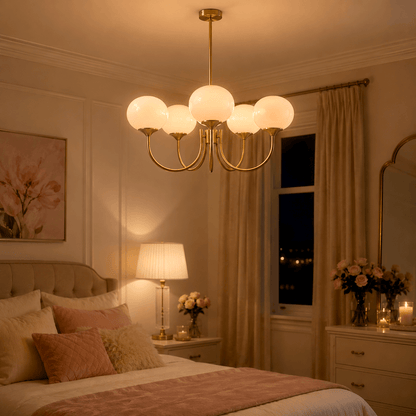 Contemporary Glass Globe Hanging Light Fixture