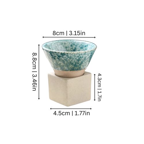 Japanese-Inspired Set of Artisanal Mugs for Coffee and Tea