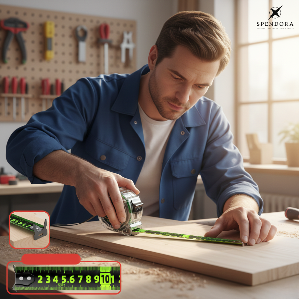 Illuminated Measuring Tape with Dual Laser Engraving