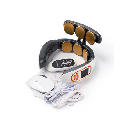 Neck Massager Featuring 6 Customizable Electrodes for Comfort