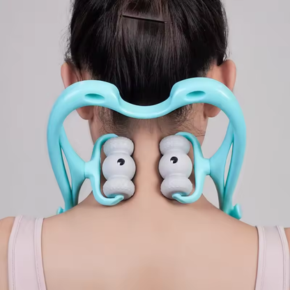 Electric Neck and Back Massager with 6 Rollers for Relaxation