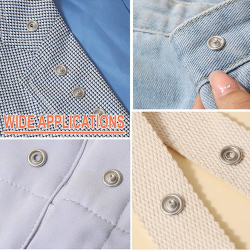 Snap Button Repair Kit with Pliers | Durable Stainless Steel Fasteners