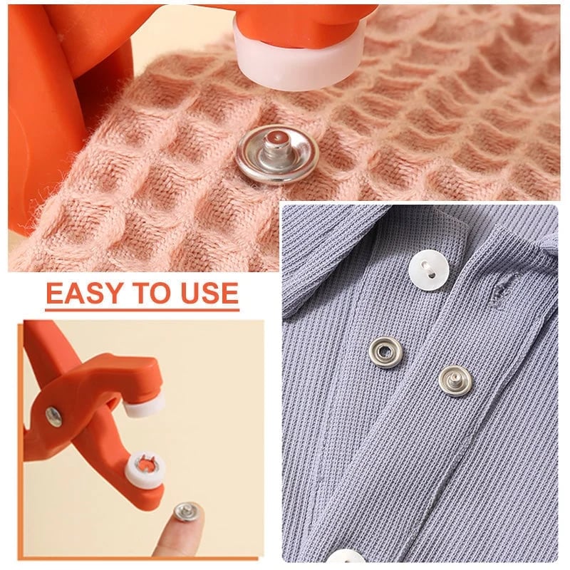 Snap Button Repair Kit with Pliers | Durable Stainless Steel Fasteners