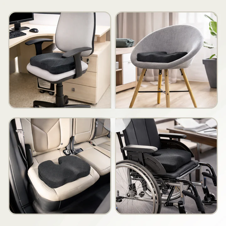 Ergonomic Comfort Cushion | Relieve Pressure While Sitting | Non-Slip Base | ComfortNest