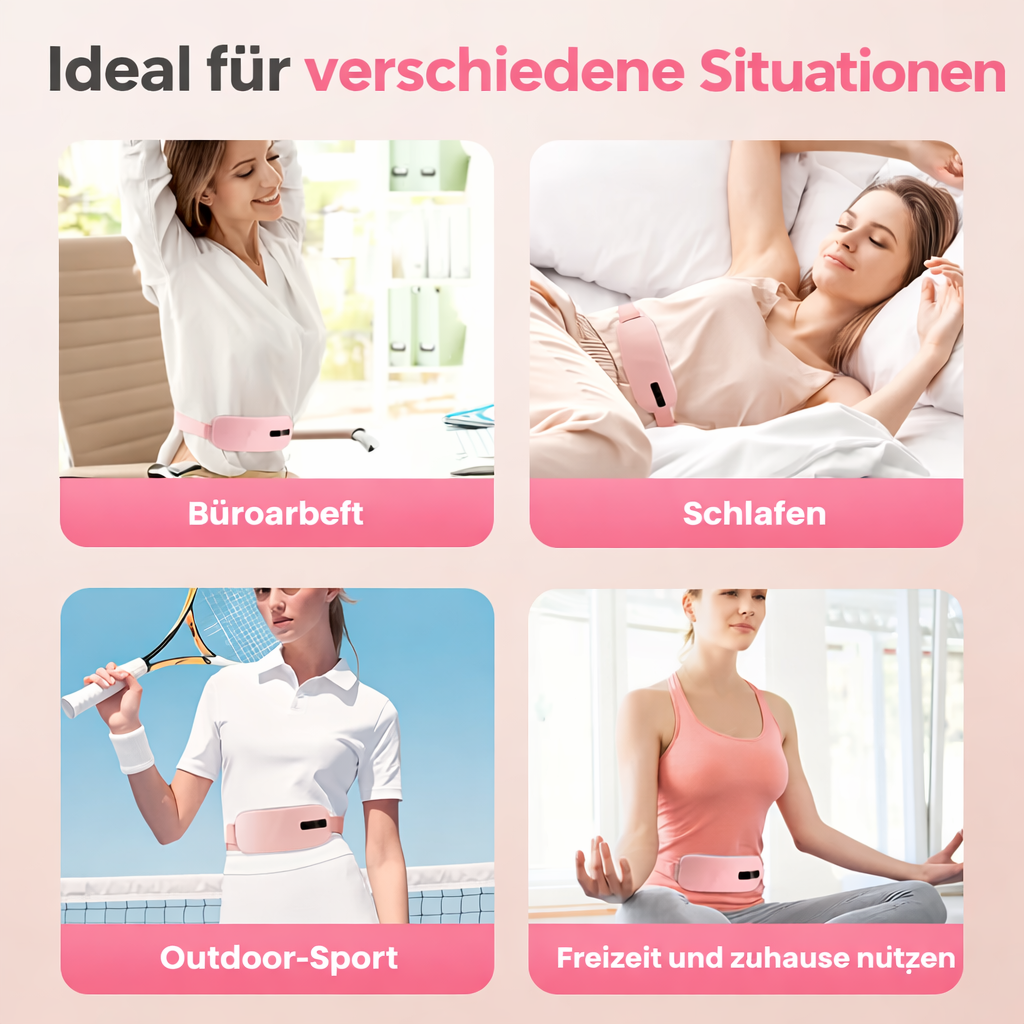 ComfortWave Heating Belt | 5 Heat Settings | Soothing Massage | Rechargeable