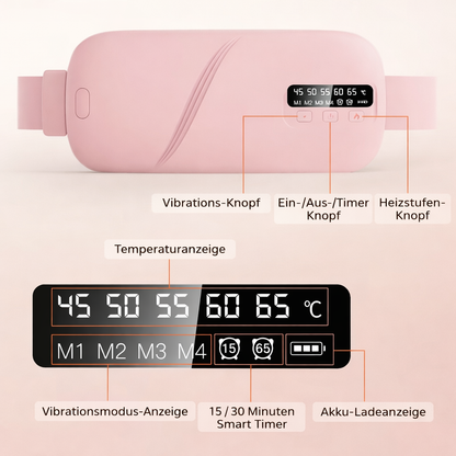 ComfortWave Heating Belt | 5 Heat Settings | Soothing Massage | Rechargeable